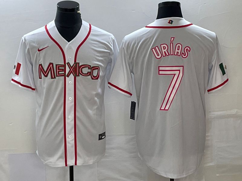 Men 2023 World Cub Mexico #7 Urias White Nike MLB Jersey60->more jerseys->MLB Jersey